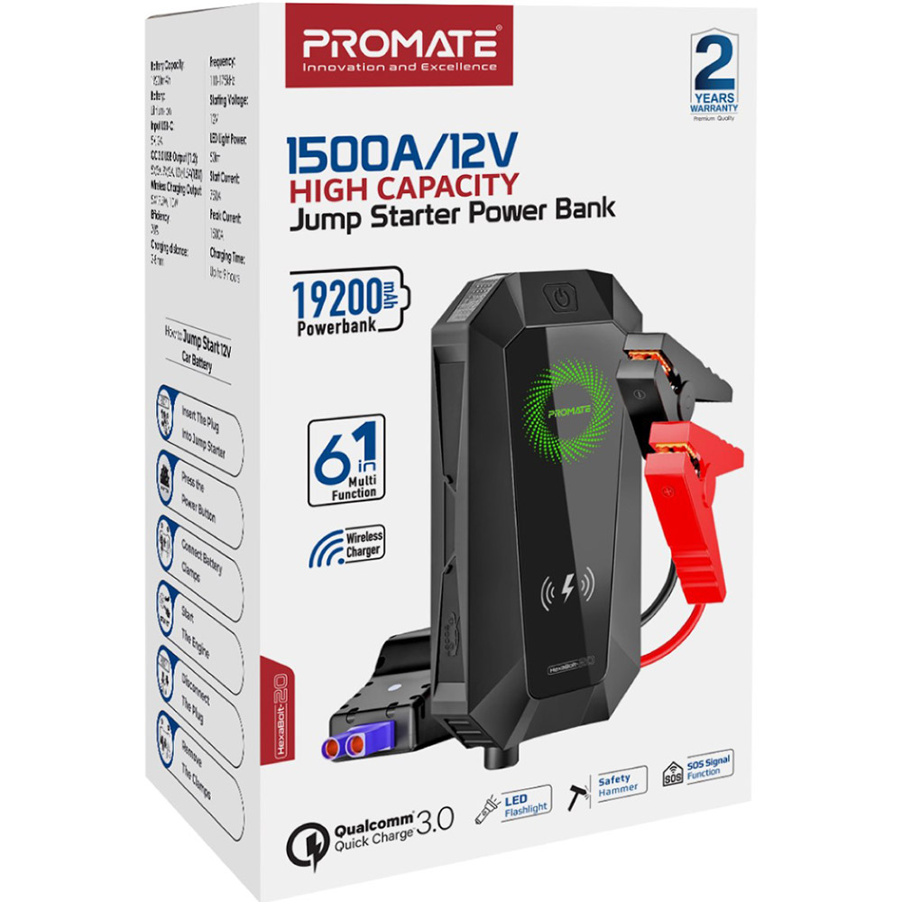 Замовити Powerbank PROMATE 19200 mAh (hexabolt-20.black)