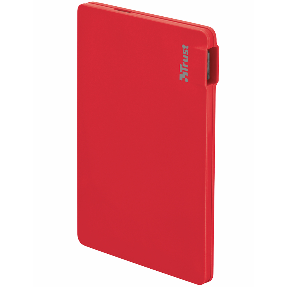 Powerbank TRUST Power Bank 2200T Ultra-thin Charger red (20913) Входной разъем micro-USB