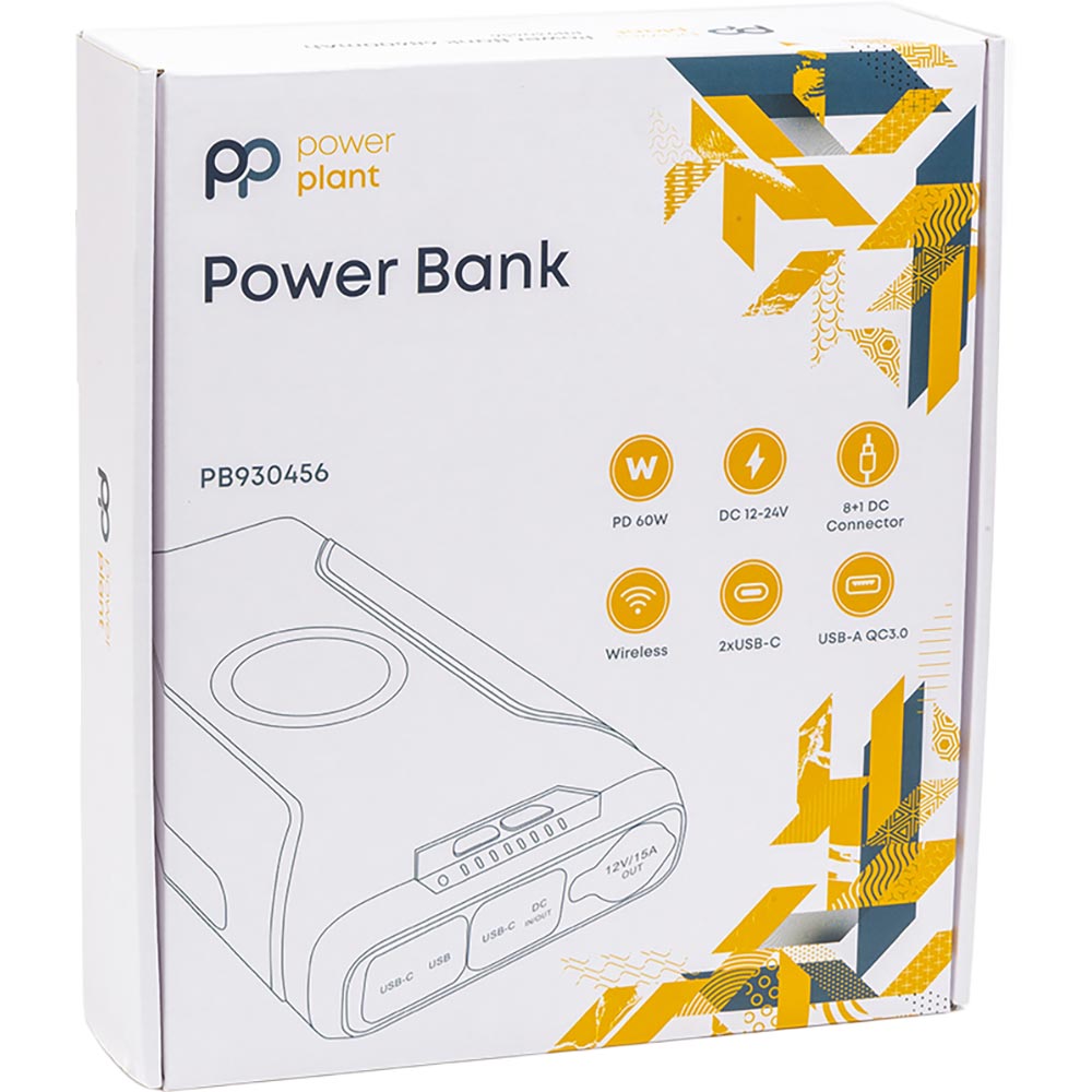 Powerbank POWERPLANT 68400mAh PB930456 PD 60W Wireless (PB930456) Входной разъем DC