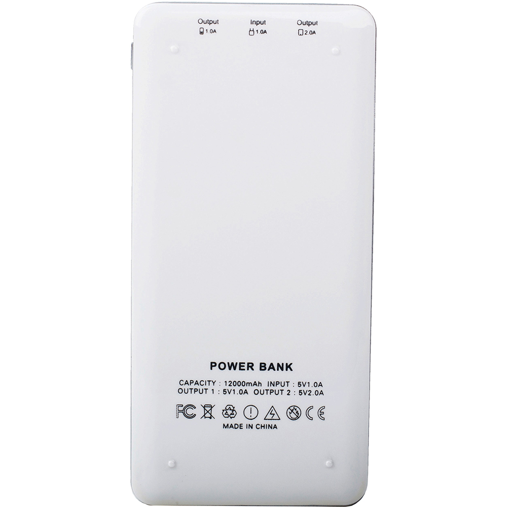 Powerbank DROBAK Elegant Power 12000 маг White (608701) Ємність 12000