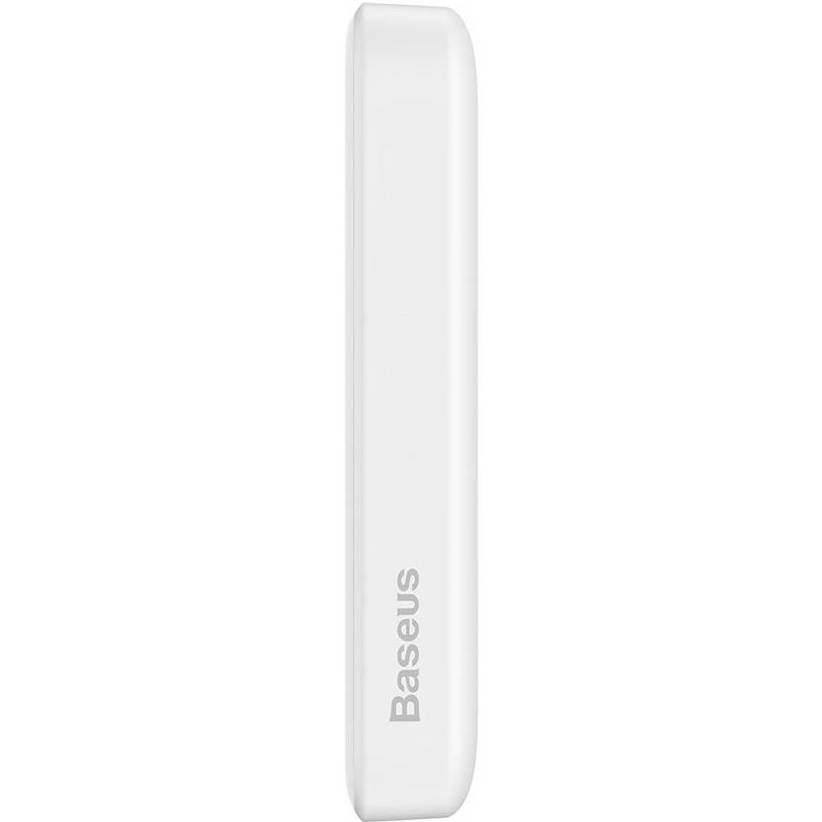 Powerbank BASEUS 10000mAh 20W Magnetic Mini White Входной разъем USB Type-C