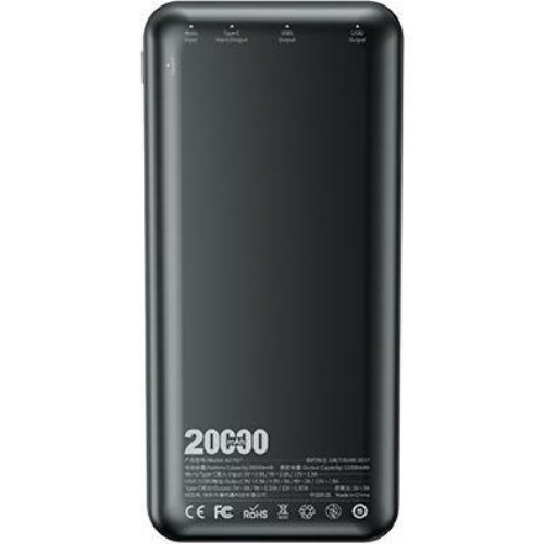 Powerbank PRODA AZEADA Chuangnon AZ-P07 20000 mAh 22.5W FC Black (AZ-P07-BK) Вхідний роз'єм micro-USB, USB Type-C