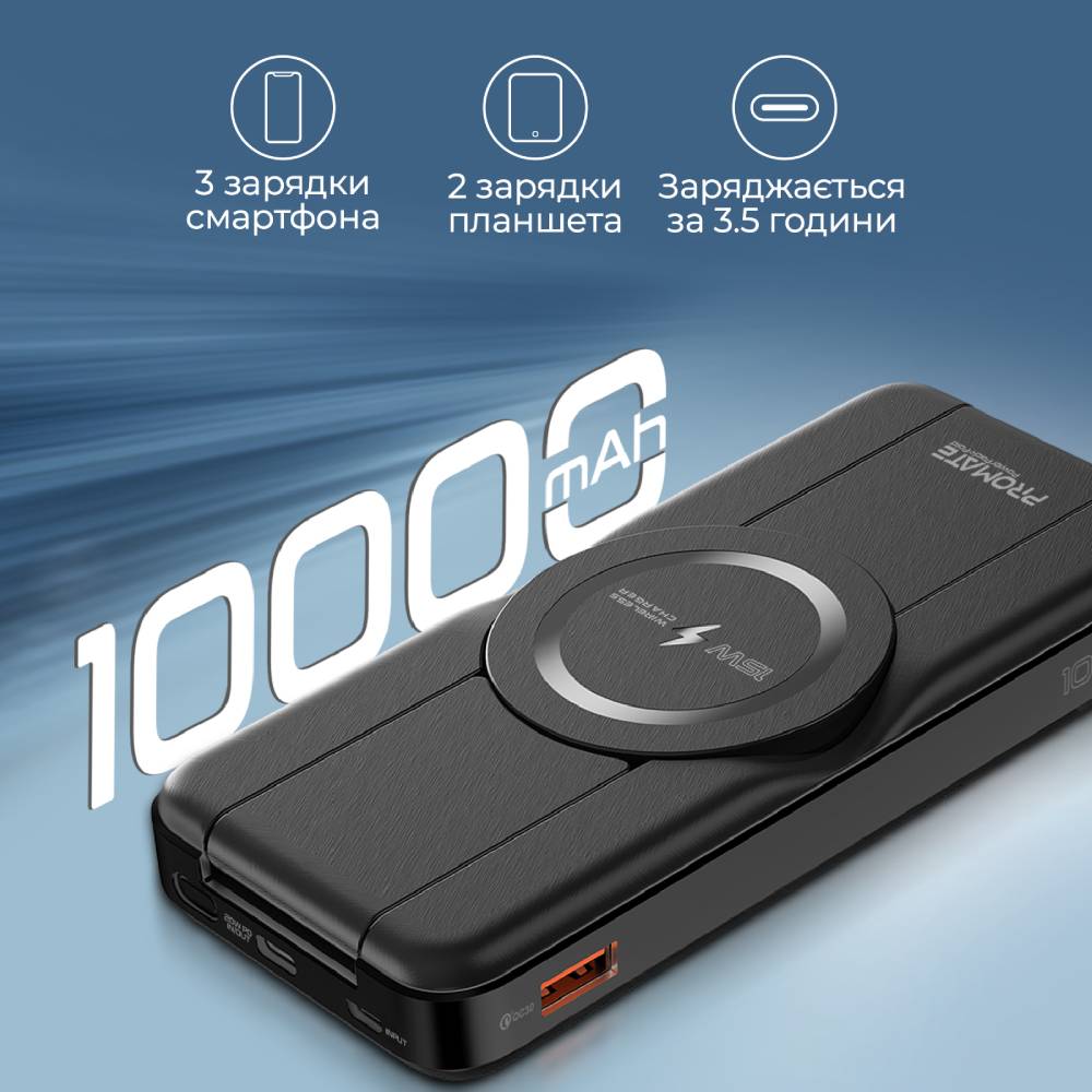 Powerbank PROMATE 10000mAh (powerpack-fold) Торгова марка PROMATE