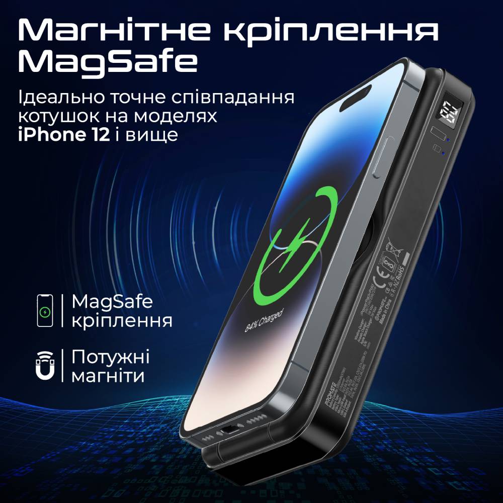 Powerbank PROMATE 10000mAh (powerpack-fold) Тип акумулятора Li-Pol