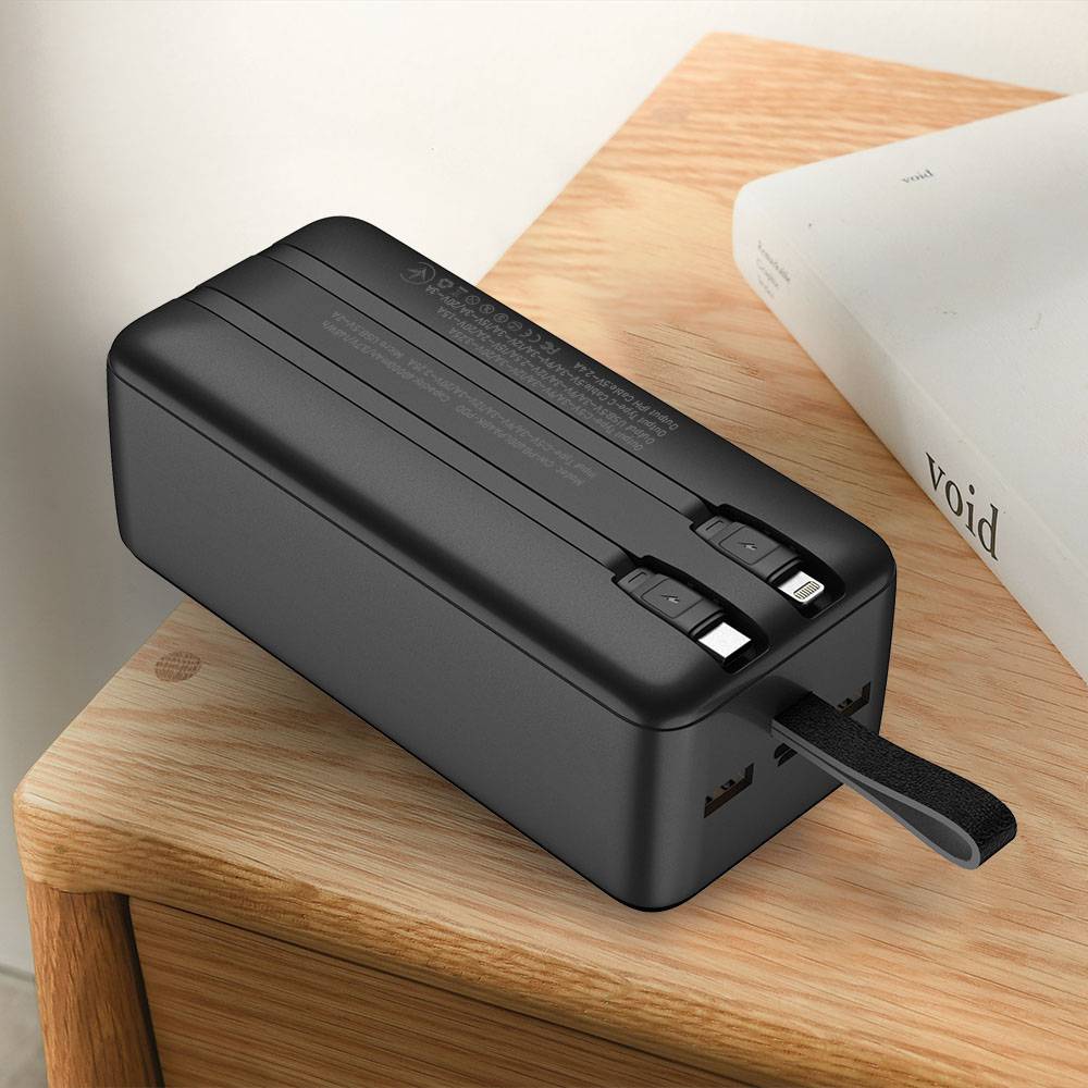 Зовнішній вигляд Powerbank COLORWAY 40000 mAh Powerful Black (CW-PB400LPA4BK-PDD)