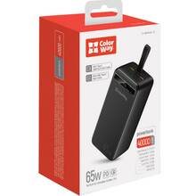 Powerbank COLORWAY 40000 mAh Powerful Black (CW-PB400LPA4BK-PDD)