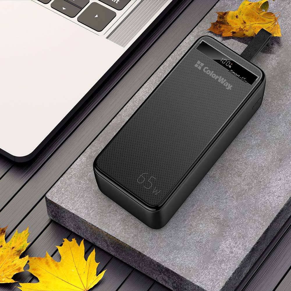 Фото Powerbank COLORWAY 40000 mAh Powerful Black (CW-PB400LPA4BK-PDD)