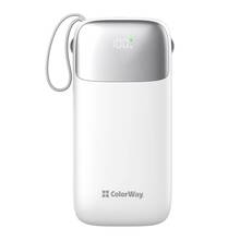 Powerbank COLORWAY 30000 mAh Powerful White (CW-PB300LPA4WT-PDD)