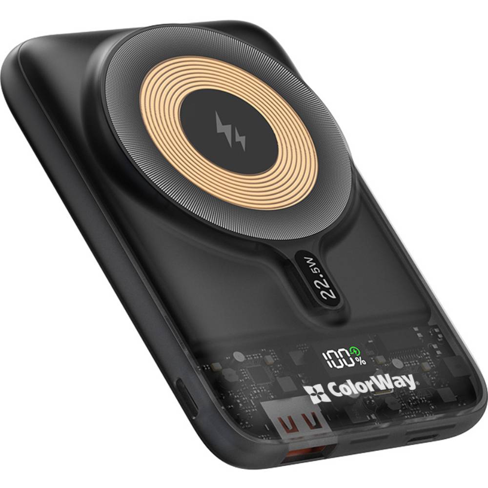 Powerbank COLORWAY 10000 mAh 15W MagSafe Black (CW-PB100LPA3BK-WPDD) Торгова марка COLORWAY