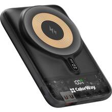 Powerbank COLORWAY 10000 mAh 15W MagSafe Black (CW-PB100LPA3BK-WPDD)