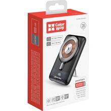 Powerbank COLORWAY 10000 mAh 15W MagSafe Black (CW-PB100LPA3BK-WPDD)