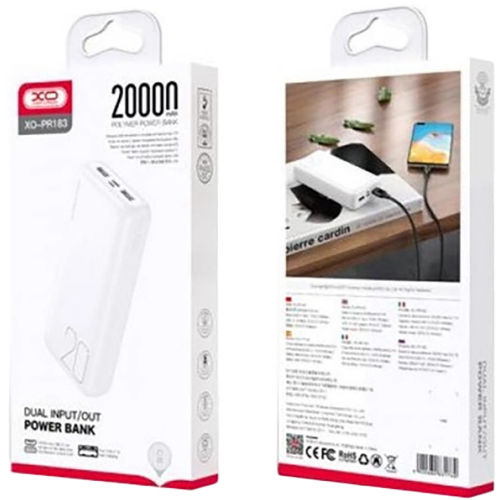 Powerbank XO PR183 Light Display 20000mAh White (XO-PR183-WH) Торговая марка XO