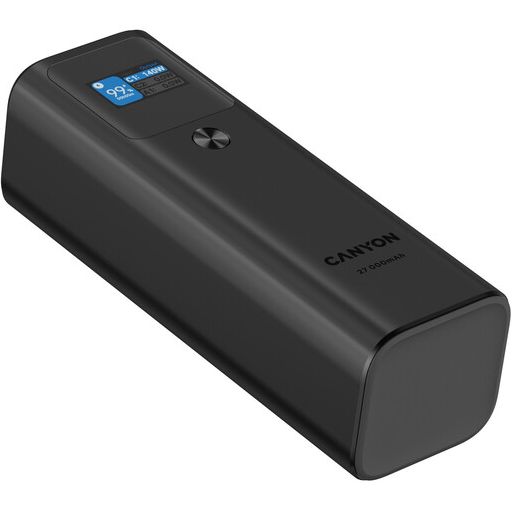 Powerbank CANYON 27000mAh PB-2010 TFT PD140W Dark Grey (CNE-CPB2010DG) Ємність 27000