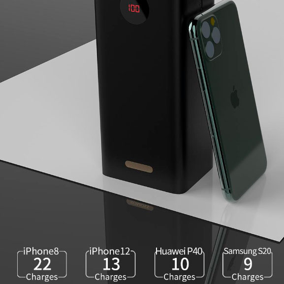Зовнішній вигляд Powerbank ROMOSS PEA60 60000mAh 22.5W Black (PEA60-152-2142)
