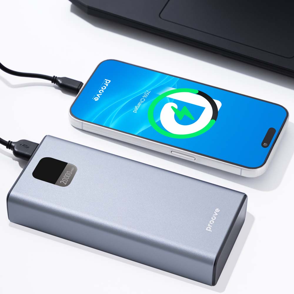 Powerbank PROOVE Guardian 22.5W 20000mAh Metal Gray (PBG222210004) Тип аккумулятора Li-Pol