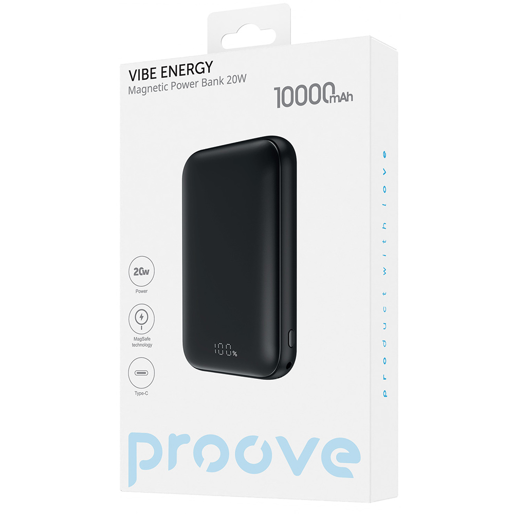 Внешний вид Powerbank PROOVE Vibe Energy 20W 10000mAh Black (55774black)