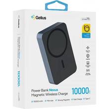 Powerbank GELIUS 10000 mAh Nexus Magnetic Wireless Charge 15W GP-PBW110i Blue (00000098434)