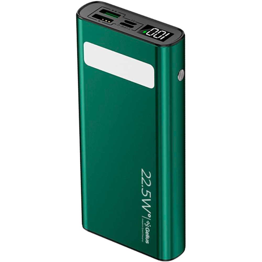 Powerbank GELIUS Lightstone 20000mAh QC+PD 22.5W GP-PB300i Green (00000099033)