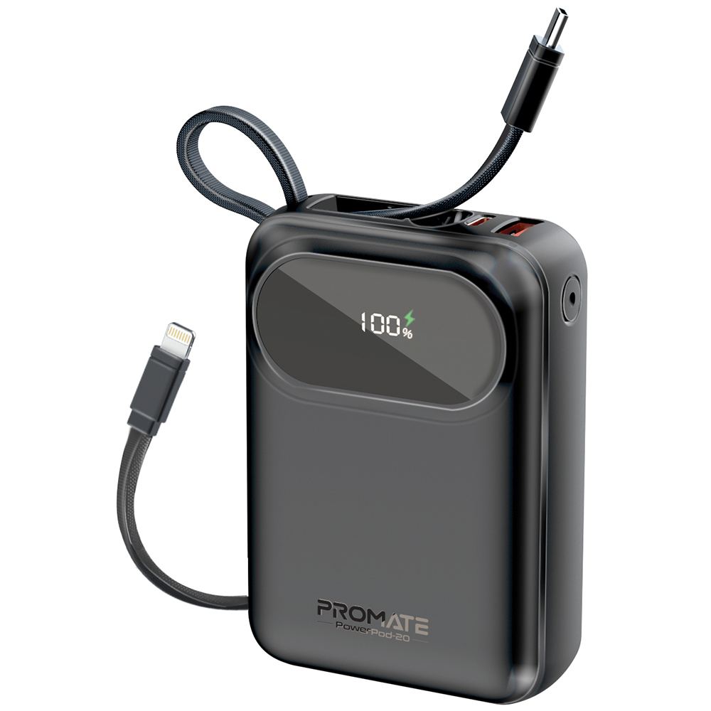 Powerbank PROMATE 20000mAh black (powerpod-20.black)