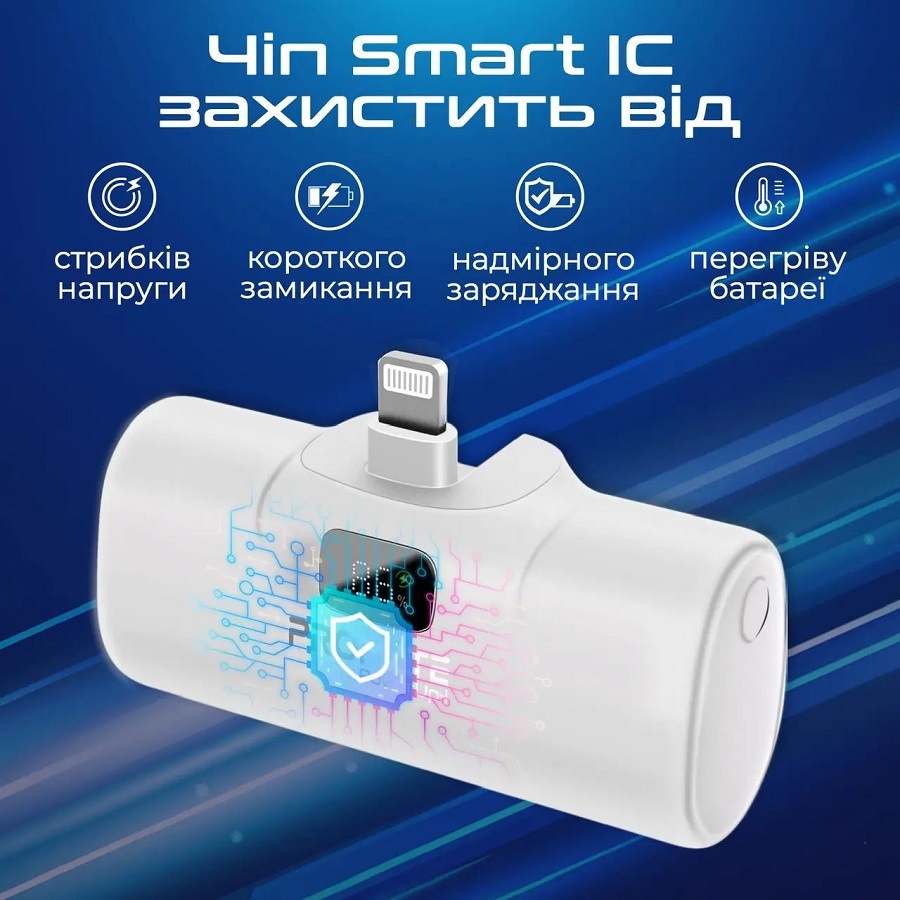 Powerbank Promate 5000 mAh white (powerup-i.white) Емкость 5000