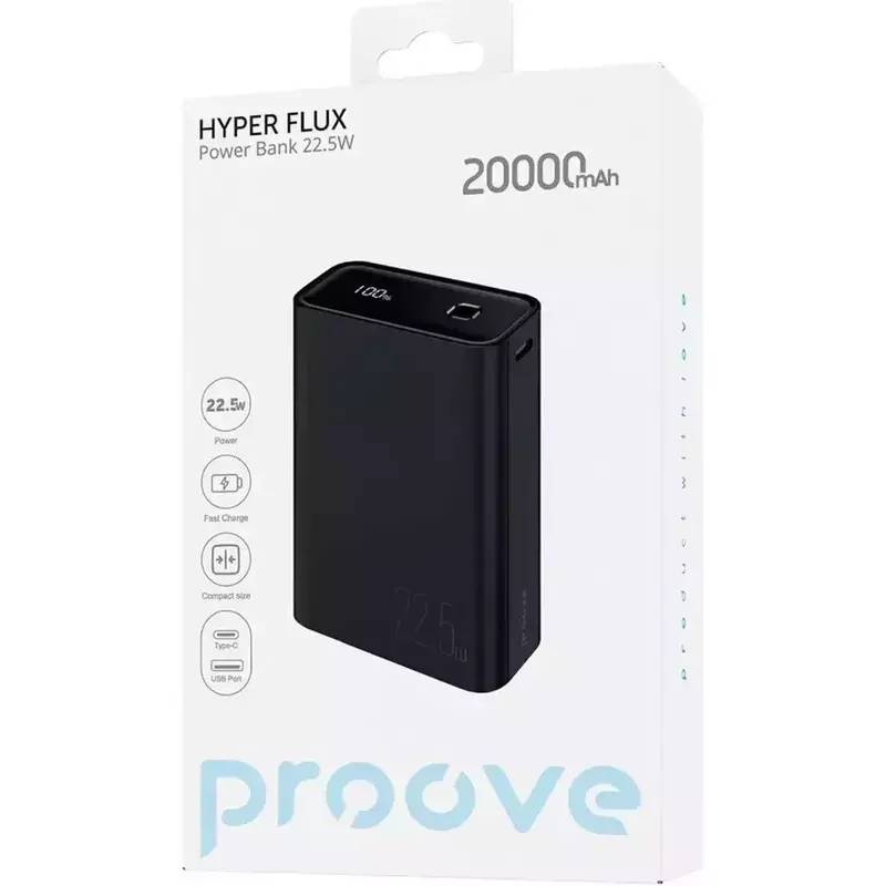 Powerbank PROOVE Hyper Flux 20000mAh 22.5W Black (55775black) Ємність 20000