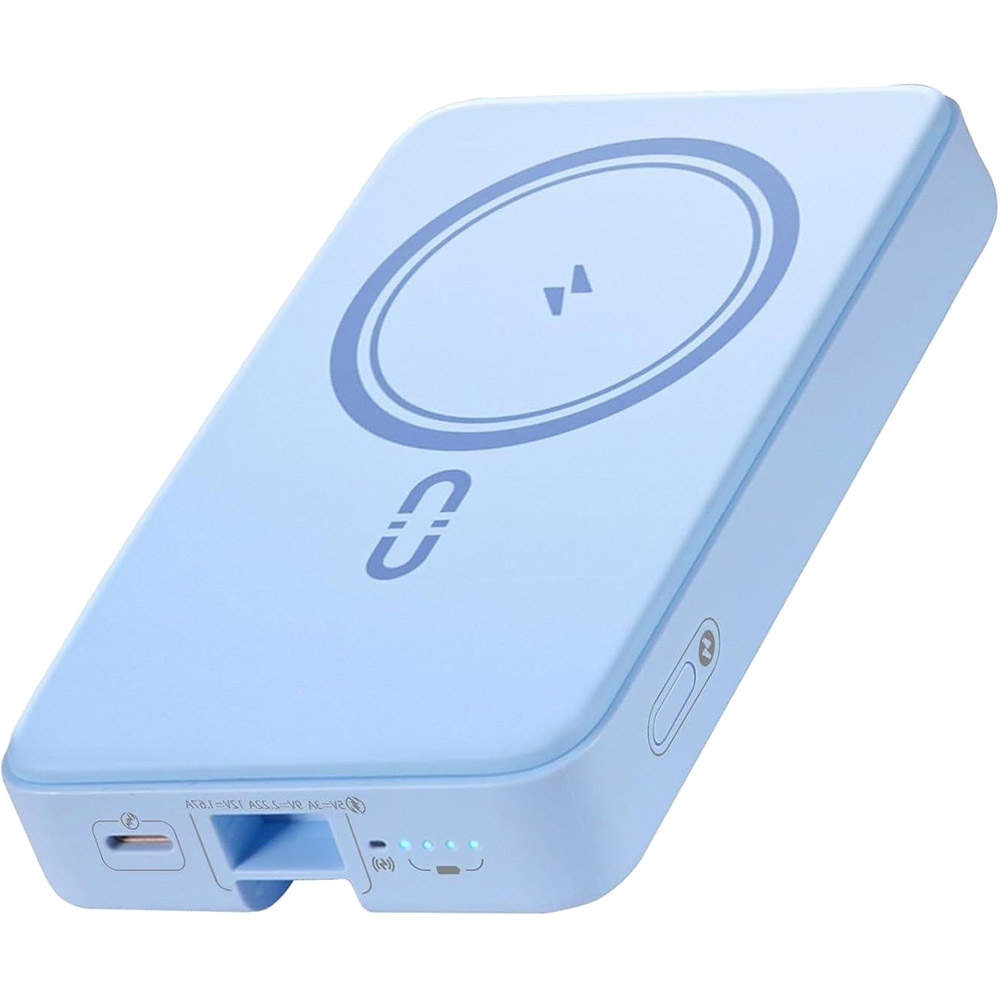 Powerbank ROMOSS WMS10 15W mag/cha (WMS10-1217133H) 10000mAh Light Blue Комплектація  Універсальна мобільна батарея; кабель зарядки;