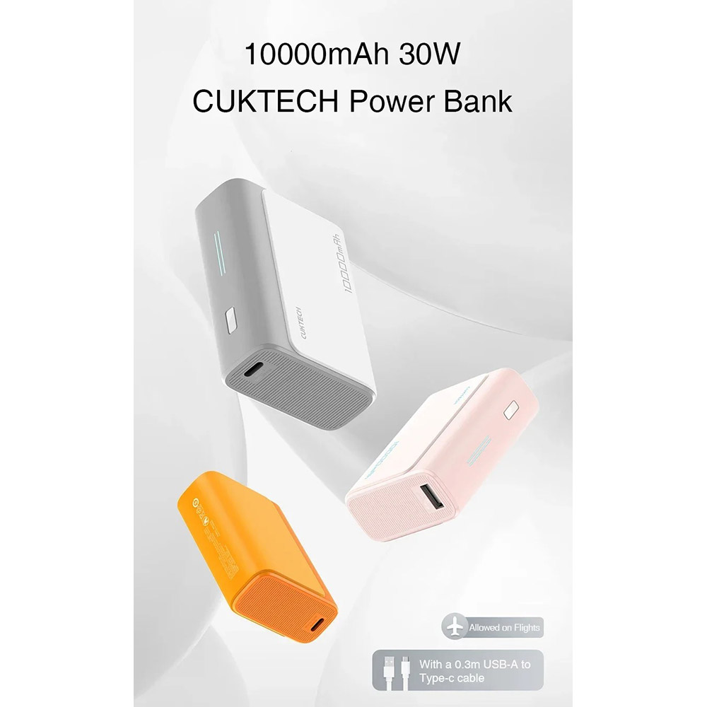 Powerbank CUKTECH 10000mAh PB100 30W 1C1A Orange (1076214) Тип аккумулятора Li-Ion