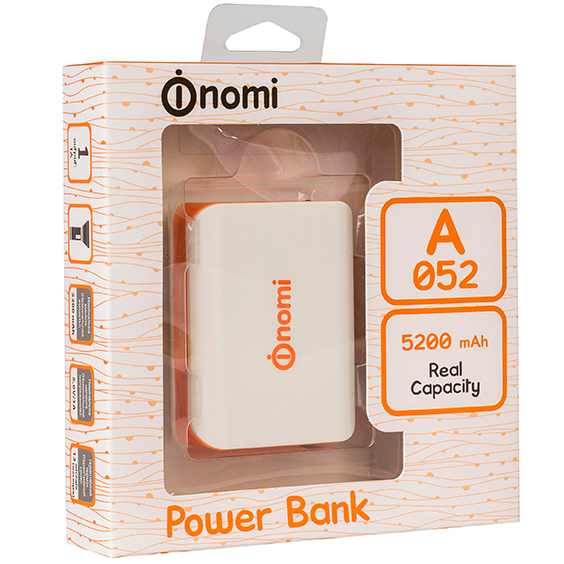 Фото 4 Powerbank NOMI A052 5200 mAh оранжевый