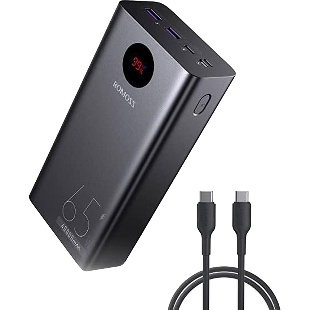 Powerbank ROMOSS PEA40 Pro PD 65W(PEA40-282-2183H) 40000mAh Black Комплектація  кабель; інструкція; гарантійний талон