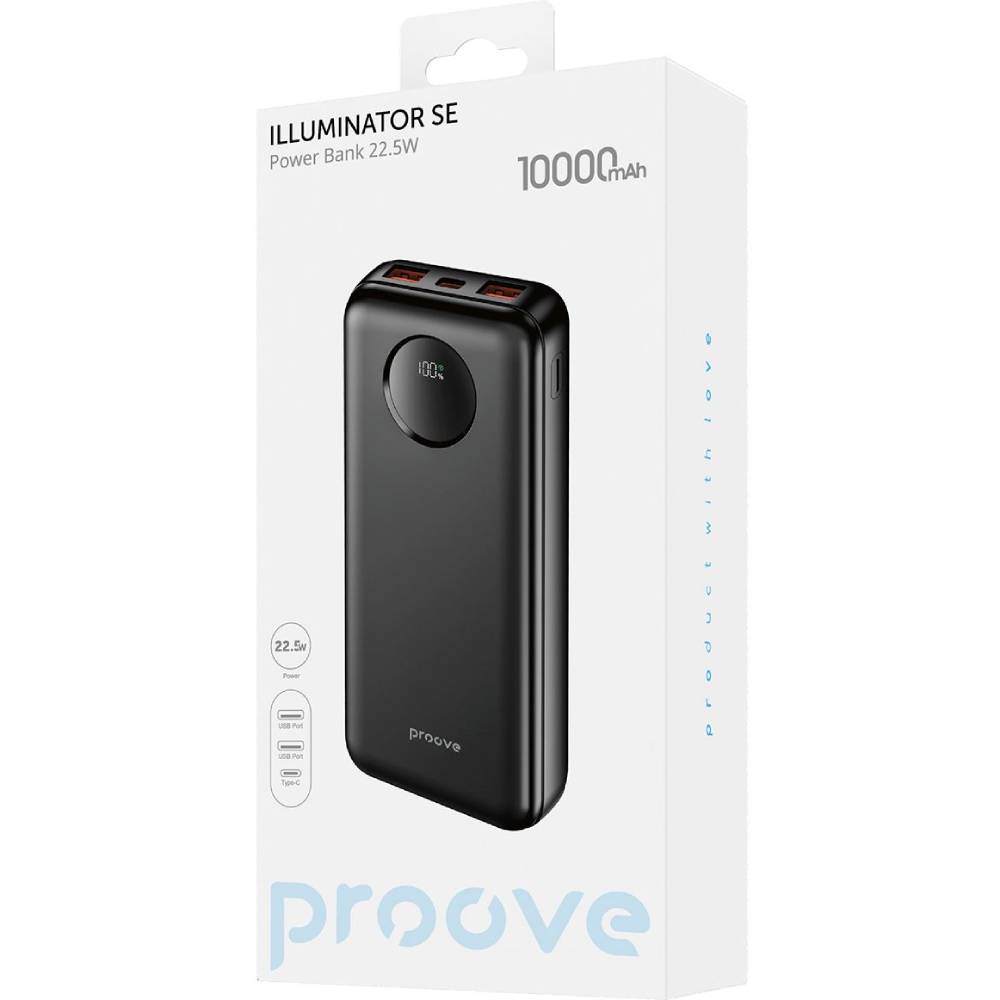 Powerbank PROOVE Illuminator SE 10000mAh 22.5W Black (58891black) Торговая марка Proove