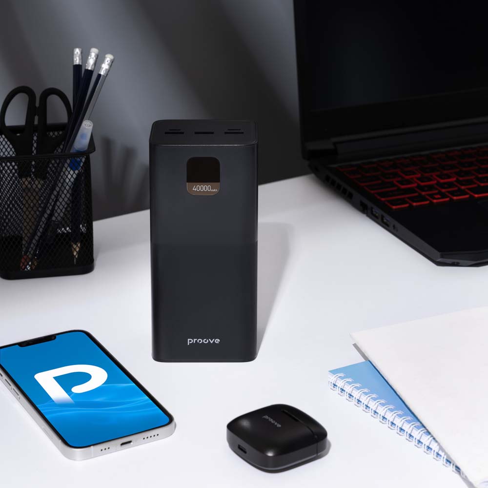 Powerbank PROOVE Giant Lite 40000mAh 22.5W Black (58994black) Ємність 40000