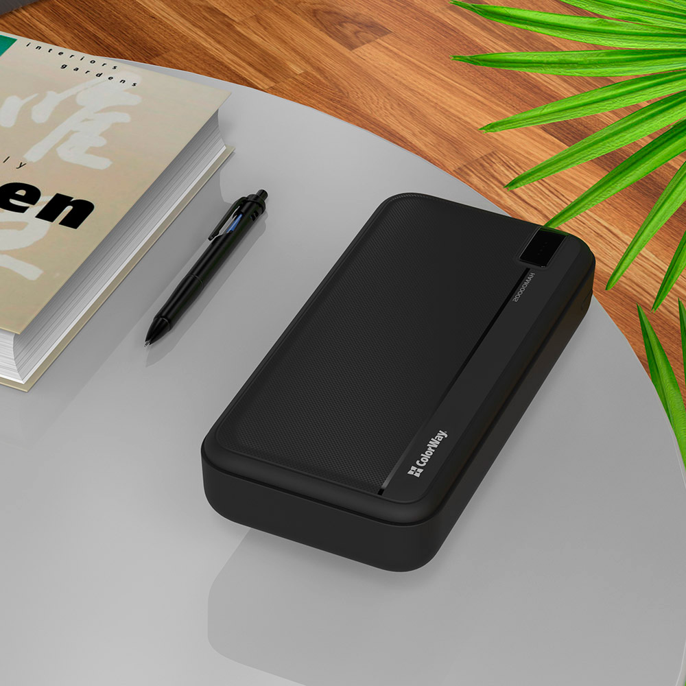 Фото Powerbank COLORWAY High-power 20000 mAh Black (CW-PB200LPA4BK-PD)