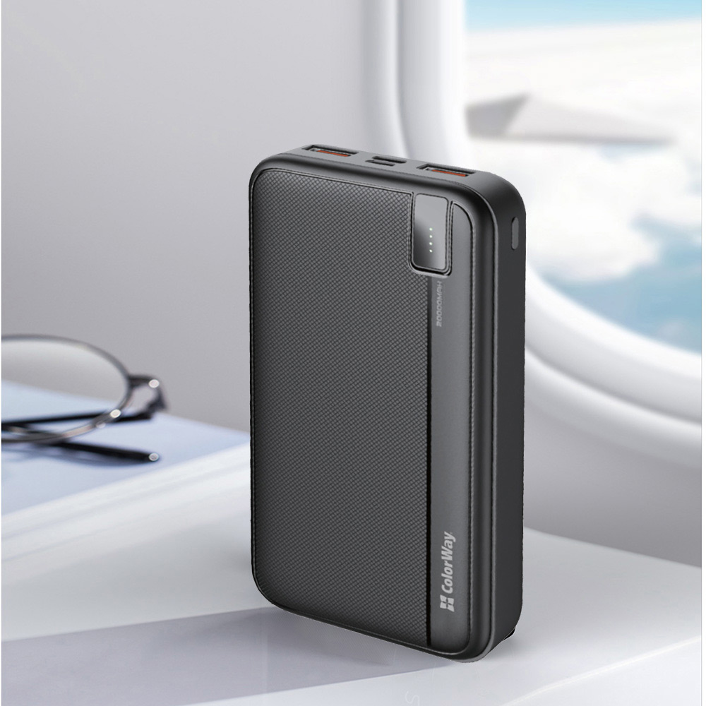 Заказать Powerbank COLORWAY High-power 20000 mAh Black (CW-PB200LPA4BK-PD)