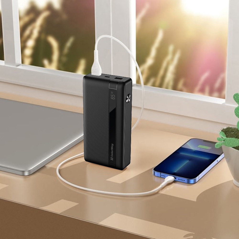 В Украине Powerbank COLORWAY Powerful 20000 mAh Black (CW-PB200LPA3BK-PDD)