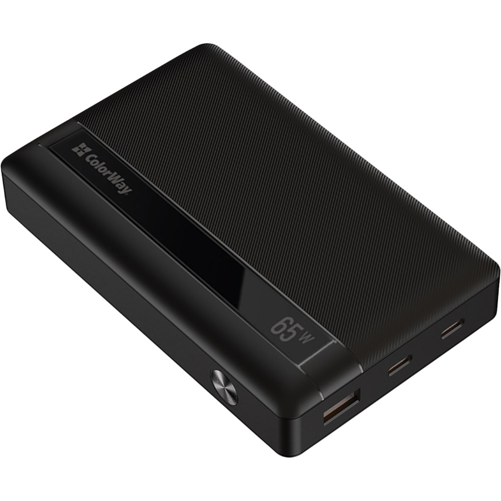 Powerbank COLORWAY Powerful 20000 mAh Black (CW-PB200LPA3BK-PDD) Емкость 20000