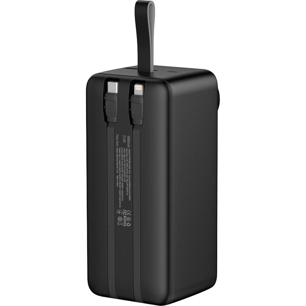 Powerbank COLORWAY LCD 50000 mAh Black (CW-PB500LPA4BK-PDD) Емкость 50000