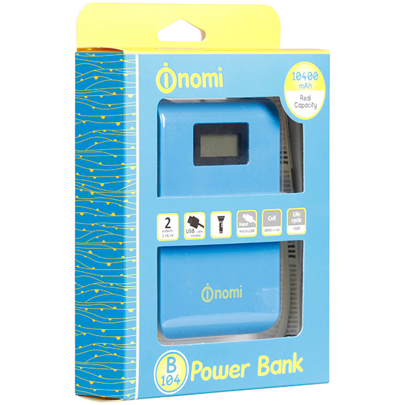 Фото 4 Powerbank NOMI B104 10400 mAh жовто-синій