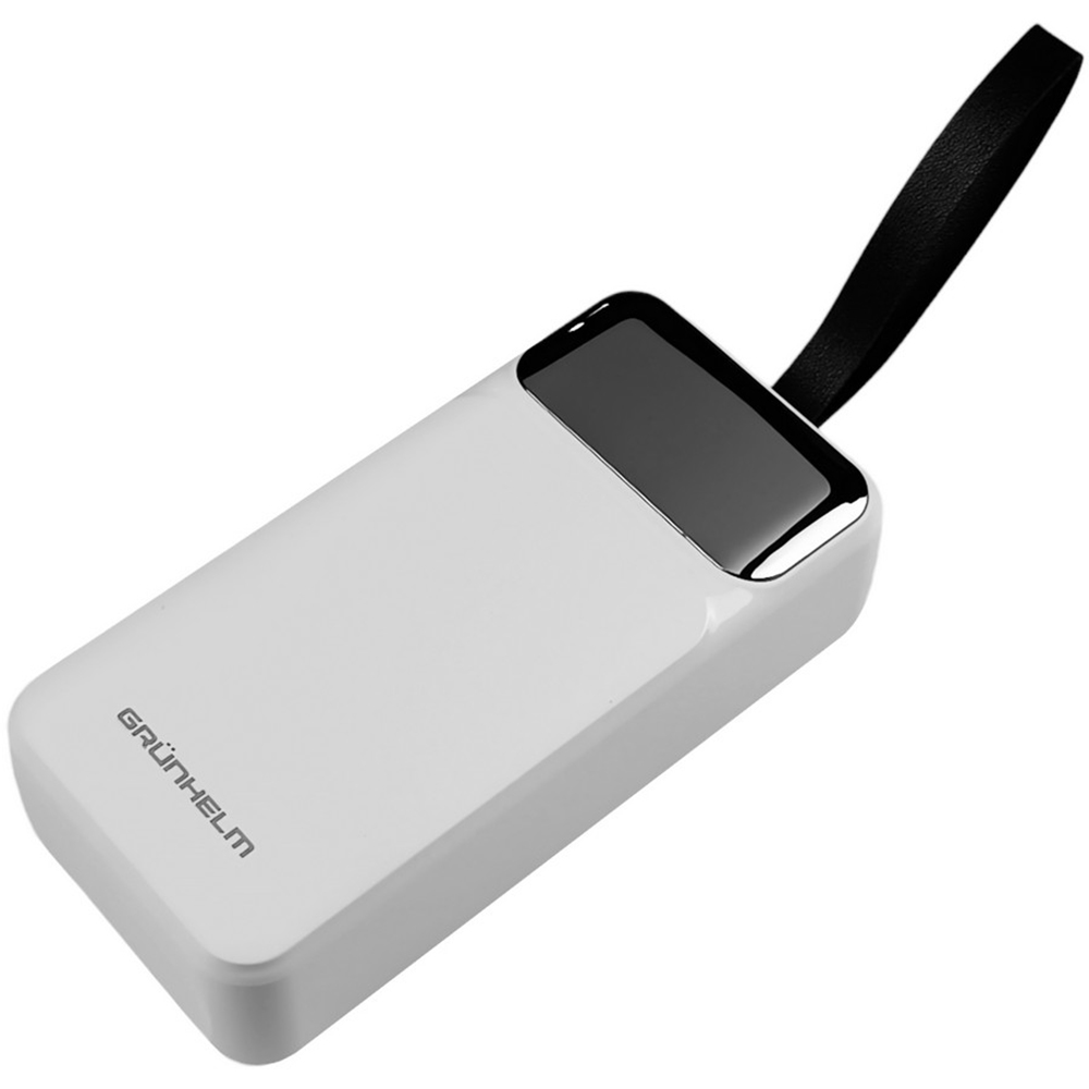 Powerbank GRUNHELM 30000mAh 22.5W White (GP-30WQC) Входной разъем USB Type-C