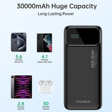 Powerbank CHOETECH B730 30000 mAh 22.5W Black (B730-BK)