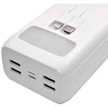 Powerbank DENMEN DP31 22.5W 30000mAh з кабелями White (DP-31WH)