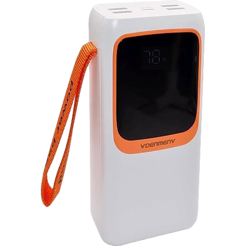 Powerbank DENMEN DP31 22.5W 30000mAh з кабелями White (DP-31WH)