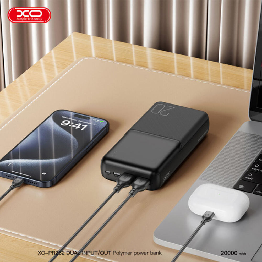 Powerbank XO PR252 20000 mAh 22.5W Чорний (XK-PR252) Ємність 20000