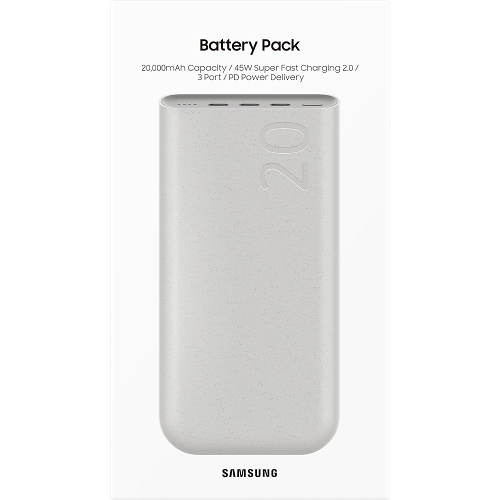 Фото Powerbank SAMSUNG Battery Pack 45W 20000mAh Beige (EB-P4520XUEGEU)