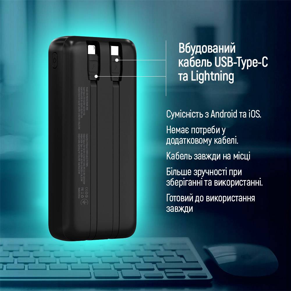 Огляд Powerbank COLORWAY 20000 mAh EnergyPlus LCD Black (CW-PB200LPB4BK-PDD)