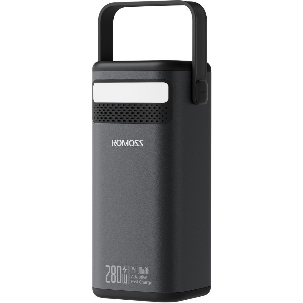 Powerbank ROMOSS PMT75 75000mAh 280W Black (PMT75-1E2-2133H) Комплектація  Універсальна мобільна батарея; кабель зарядки;