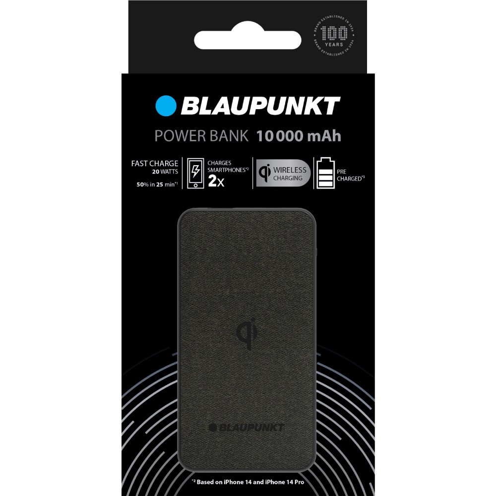 Powerbank BLAUPUNKT 10000 mAh + Wireless charge (BL-110WPB/1VH) Торговая марка BLAUPUNKT