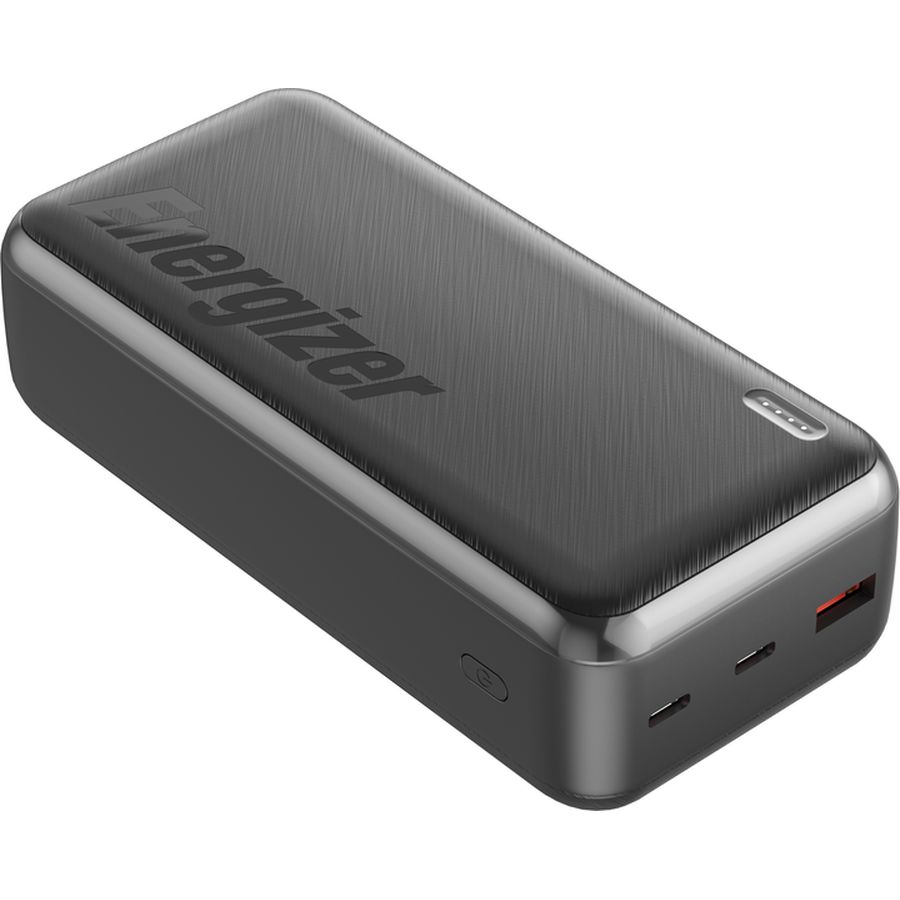 Powerbank ENERGIZER UE30055PQ 30000 mAh PD20W + QC22.5W Black (UE30055PQ) Вхідний роз'єм USB Type-C