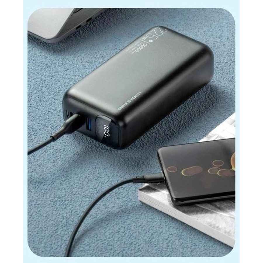 Powerbank XO PR200 30000 mAh PD20W + QC22.5W Black (PR200_Black) Ємність 30000