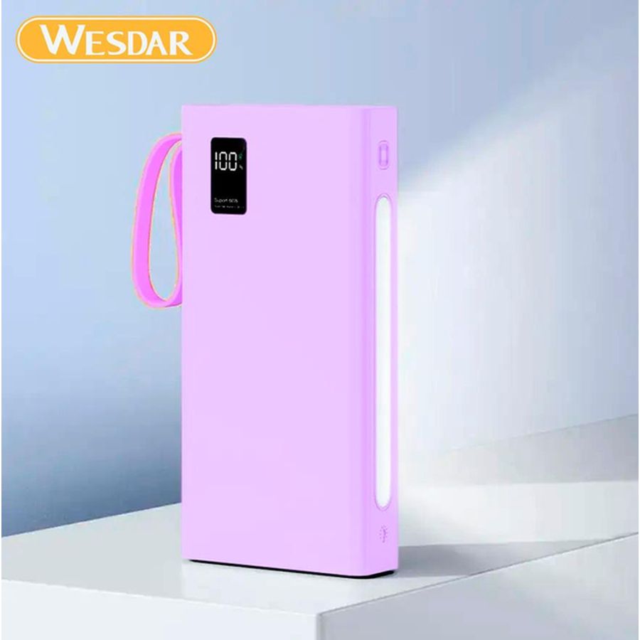 Ровербанк WESDAR 20000mAh S511 Purple Вхідний роз'єм micro-USB, USB Type-C