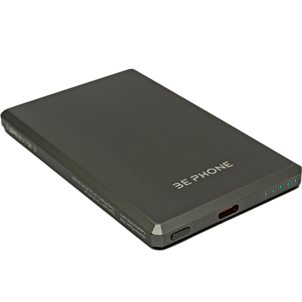 Рowerbank BEPHONE 5000mAh K5 MagSafe 15W Grey (BP-K5-GR) Емкость 5000